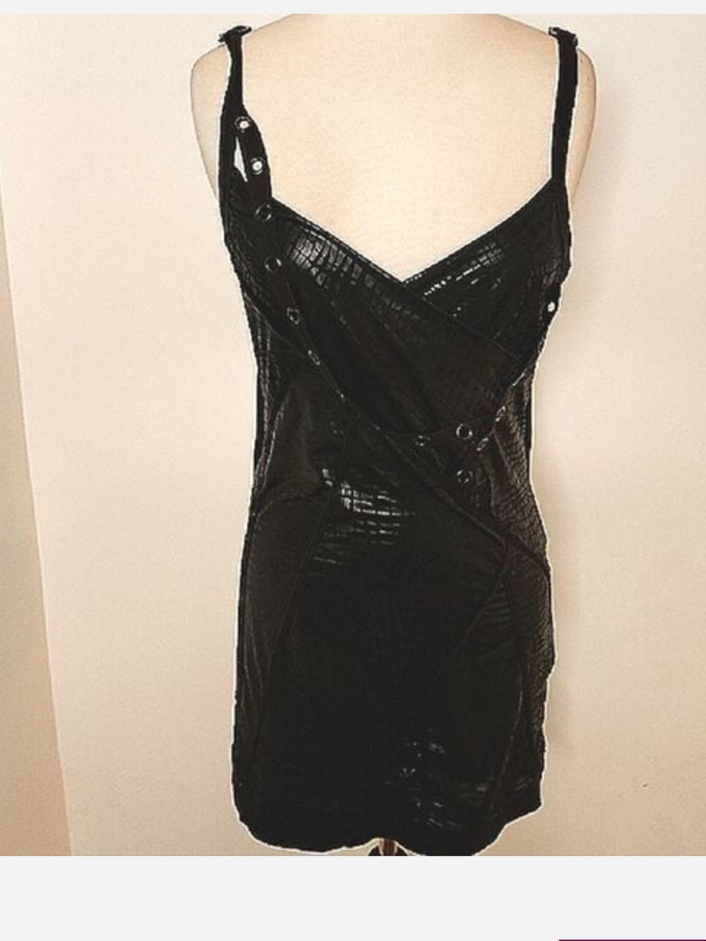 NWT Salvage Snake Skin Lace-Up Slip Dress with Grommet Detail. M